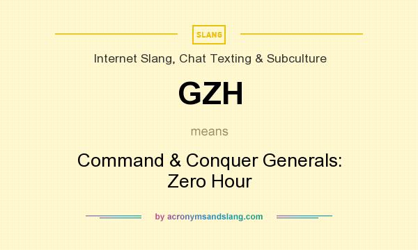 What does GZH mean? It stands for Command & Conquer Generals: Zero Hour