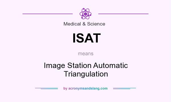 What does ISAT mean? It stands for Image Station Automatic Triangulation