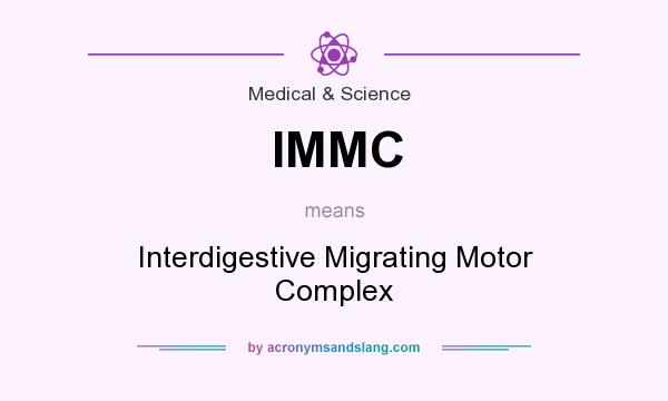 What does IMMC mean? It stands for Interdigestive Migrating Motor Complex