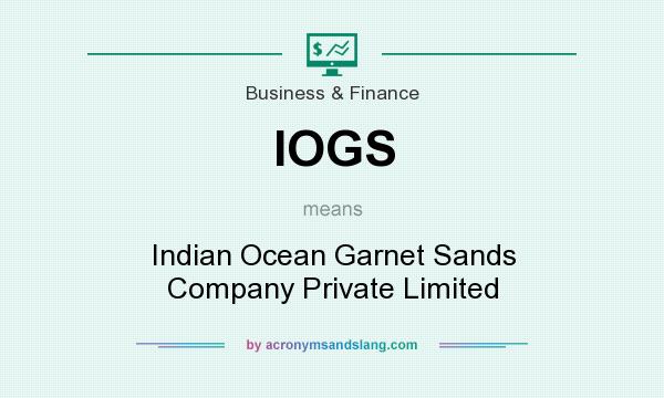What does IOGS mean? It stands for Indian Ocean Garnet Sands Company Private Limited