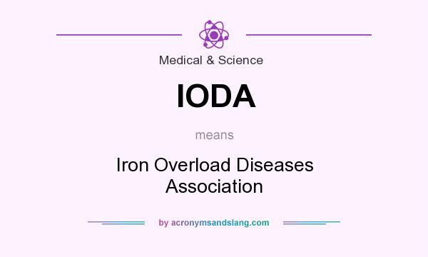 What does IODA mean? It stands for Iron Overload Diseases Association