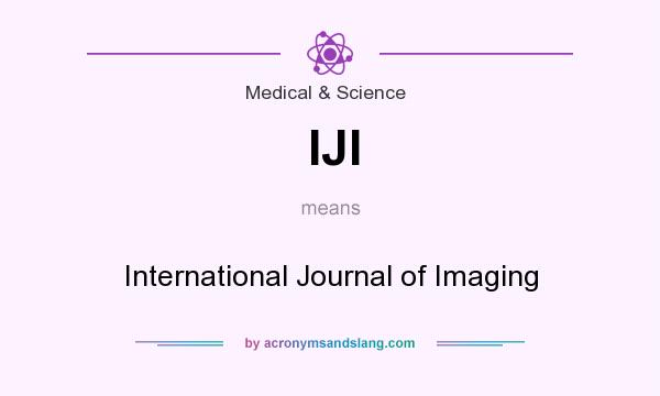 What does IJI mean? It stands for International Journal of Imaging