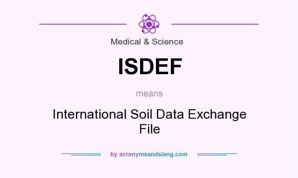 What does ISDEF mean? It stands for International Soil Data Exchange File