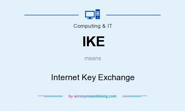 What does IKE mean? It stands for Internet Key Exchange