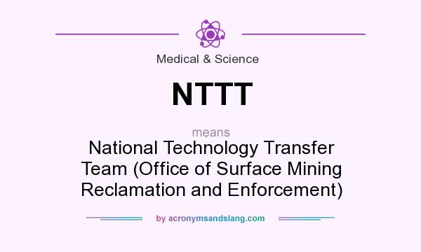 What does NTTT mean? It stands for National Technology Transfer Team (Office of Surface Mining Reclamation and Enforcement)