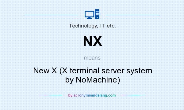 What does NX mean? It stands for New X (X terminal server system by NoMachine)