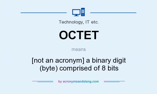What does OCTET mean? It stands for [not an acronym] a binary digit (byte) comprised of 8 bits