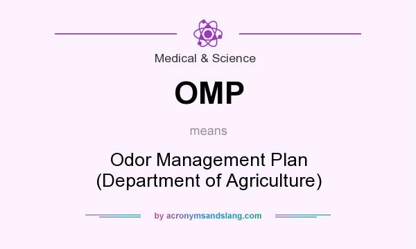 What does OMP mean? It stands for Odor Management Plan (Department of Agriculture)