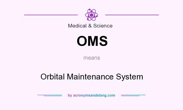 What does OMS mean? It stands for Orbital Maintenance System
