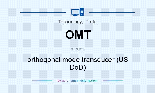 What does OMT mean? It stands for orthogonal mode transducer (US DoD)