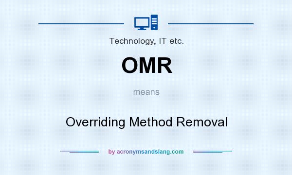 What does OMR mean? It stands for Overriding Method Removal