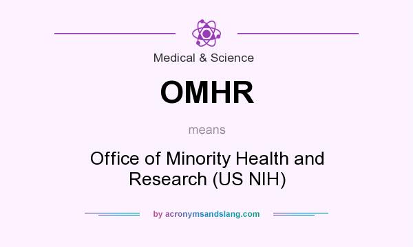What does OMHR mean? It stands for Office of Minority Health and Research (US NIH)