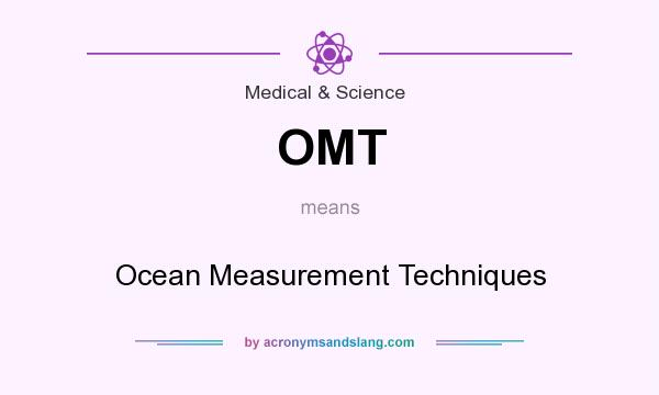 What does OMT mean? It stands for Ocean Measurement Techniques