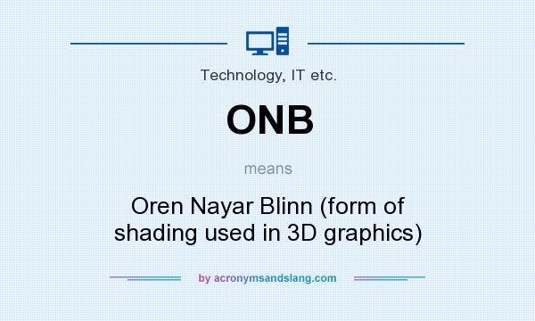 What does ONB mean? It stands for Oren Nayar Blinn (form of shading used in 3D graphics)