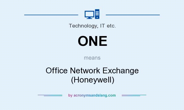 What does ONE mean? It stands for Office Network Exchange (Honeywell)