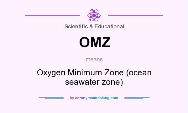 What does OMZ mean? It stands for Oxygen Minimum Zone (ocean seawater zone)