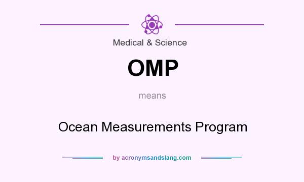 What does OMP mean? It stands for Ocean Measurements Program