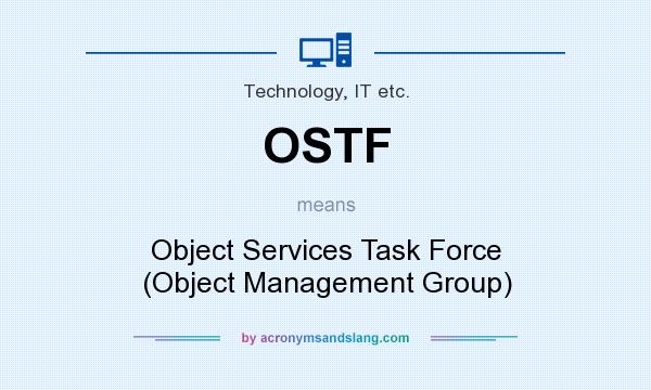 What does OSTF mean? It stands for Object Services Task Force (Object Management Group)