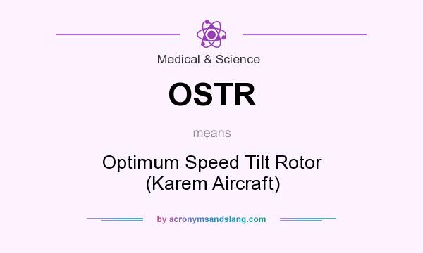 What does OSTR mean? It stands for Optimum Speed Tilt Rotor (Karem Aircraft)