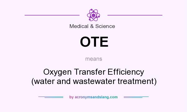 What does OTE mean? It stands for Oxygen Transfer Efficiency (water and wastewater treatment)