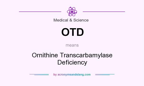 What does OTD mean? It stands for Ornithine Transcarbamylase Deficiency