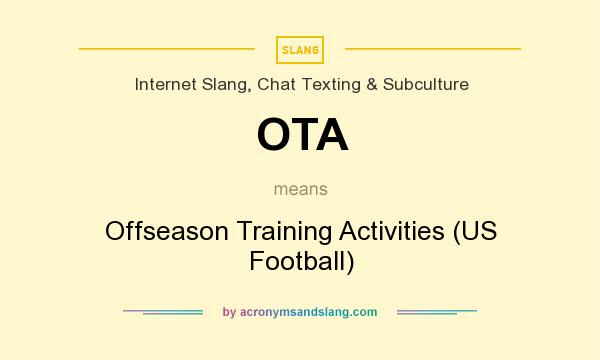 What does OTA mean? It stands for Offseason Training Activities (US Football)