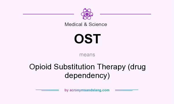 What does OST mean? It stands for Opioid Substitution Therapy (drug dependency)