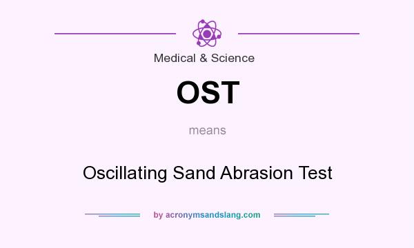 What does OST mean? It stands for Oscillating Sand Abrasion Test