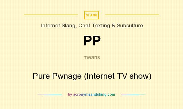 What does PP mean? It stands for Pure Pwnage (Internet TV show)
