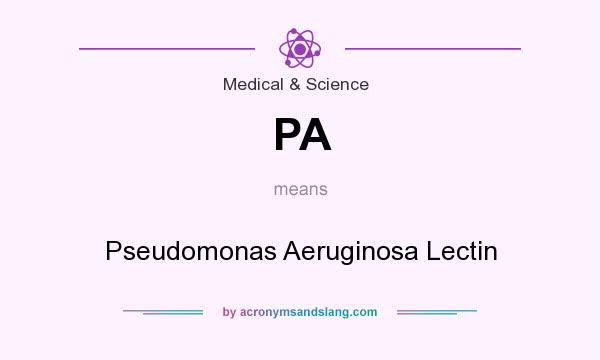 What does PA mean? It stands for Pseudomonas Aeruginosa Lectin