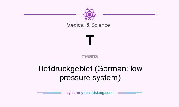 What does T mean? It stands for Tiefdruckgebiet (German: low pressure system)