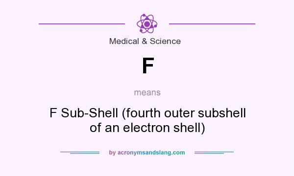 What does F mean? It stands for F Sub-Shell (fourth outer subshell of an electron shell)