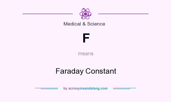 What does F mean? It stands for Faraday Constant