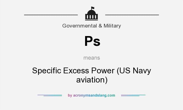 What does Ps mean? It stands for Specific Excess Power (US Navy aviation)