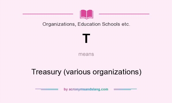 What does T mean? It stands for Treasury (various organizations)