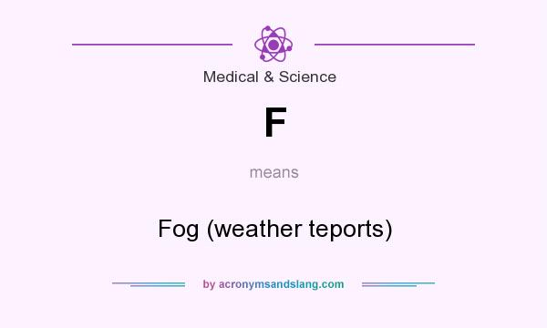 What does F mean? It stands for Fog (weather teports)