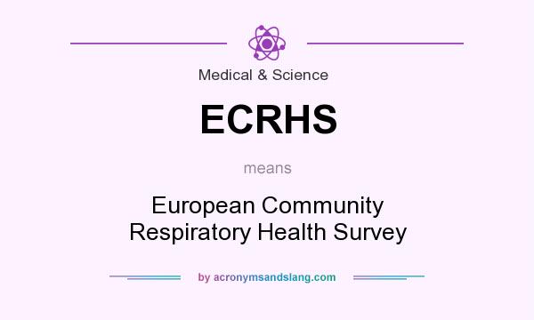 What does ECRHS mean? It stands for European Community Respiratory Health Survey