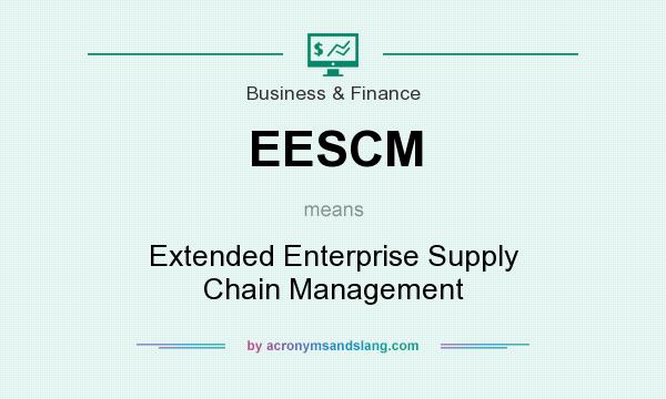 What does EESCM mean? It stands for Extended Enterprise Supply Chain Management