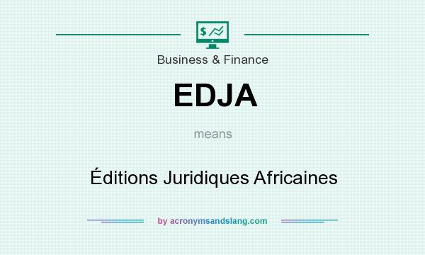 What does EDJA mean? It stands for Éditions Juridiques Africaines
