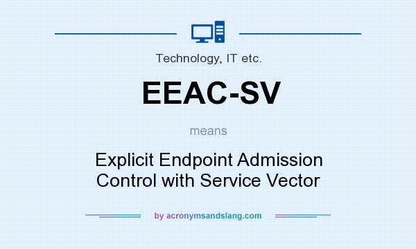 What does EEAC-SV mean? It stands for Explicit Endpoint Admission Control with Service Vector