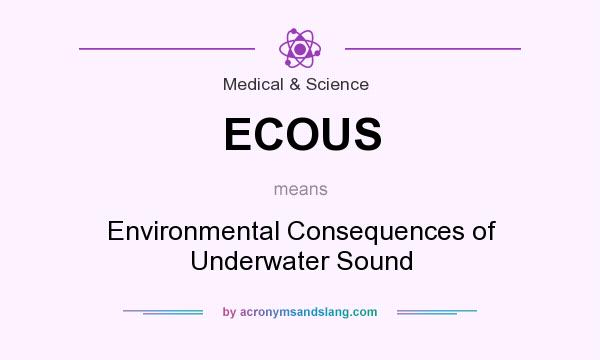 What does ECOUS mean? It stands for Environmental Consequences of Underwater Sound