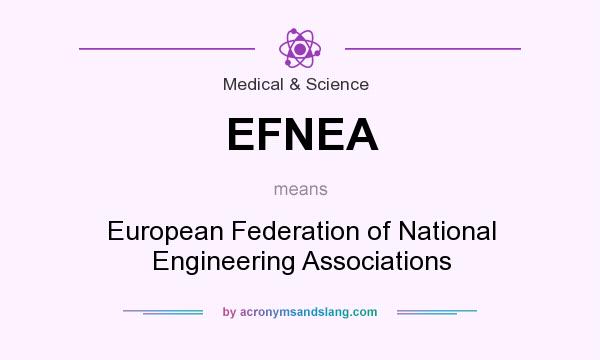 What does EFNEA mean? It stands for European Federation of National Engineering Associations