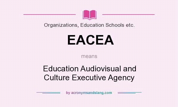 What does EACEA mean? It stands for Education Audiovisual and Culture Executive Agency