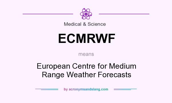 What does ECMRWF mean? It stands for European Centre for Medium Range Weather Forecasts