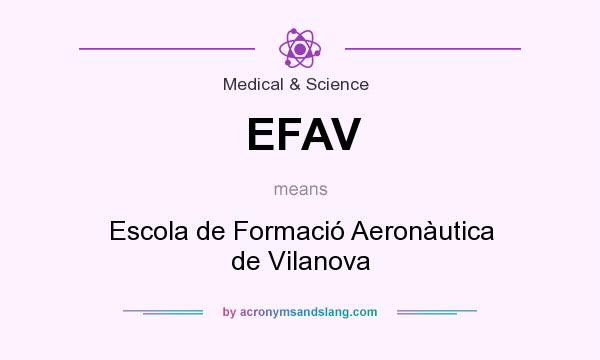 What does EFAV mean? It stands for Escola de Formació Aeronàutica de Vilanova
