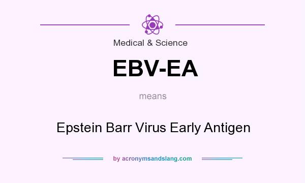 What does EBV-EA mean? It stands for Epstein Barr Virus Early Antigen