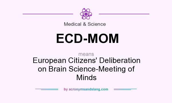 What does ECD-MOM mean? It stands for European Citizens` Deliberation on Brain Science-Meeting of Minds