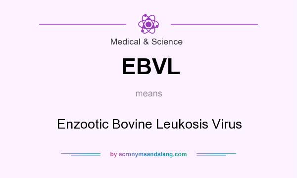 What does EBVL mean? It stands for Enzootic Bovine Leukosis Virus