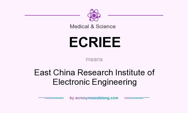 What does ECRIEE mean? It stands for East China Research Institute of Electronic Engineering