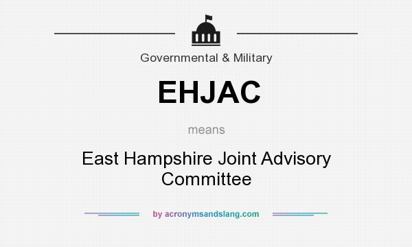 What does EHJAC mean? It stands for East Hampshire Joint Advisory Committee